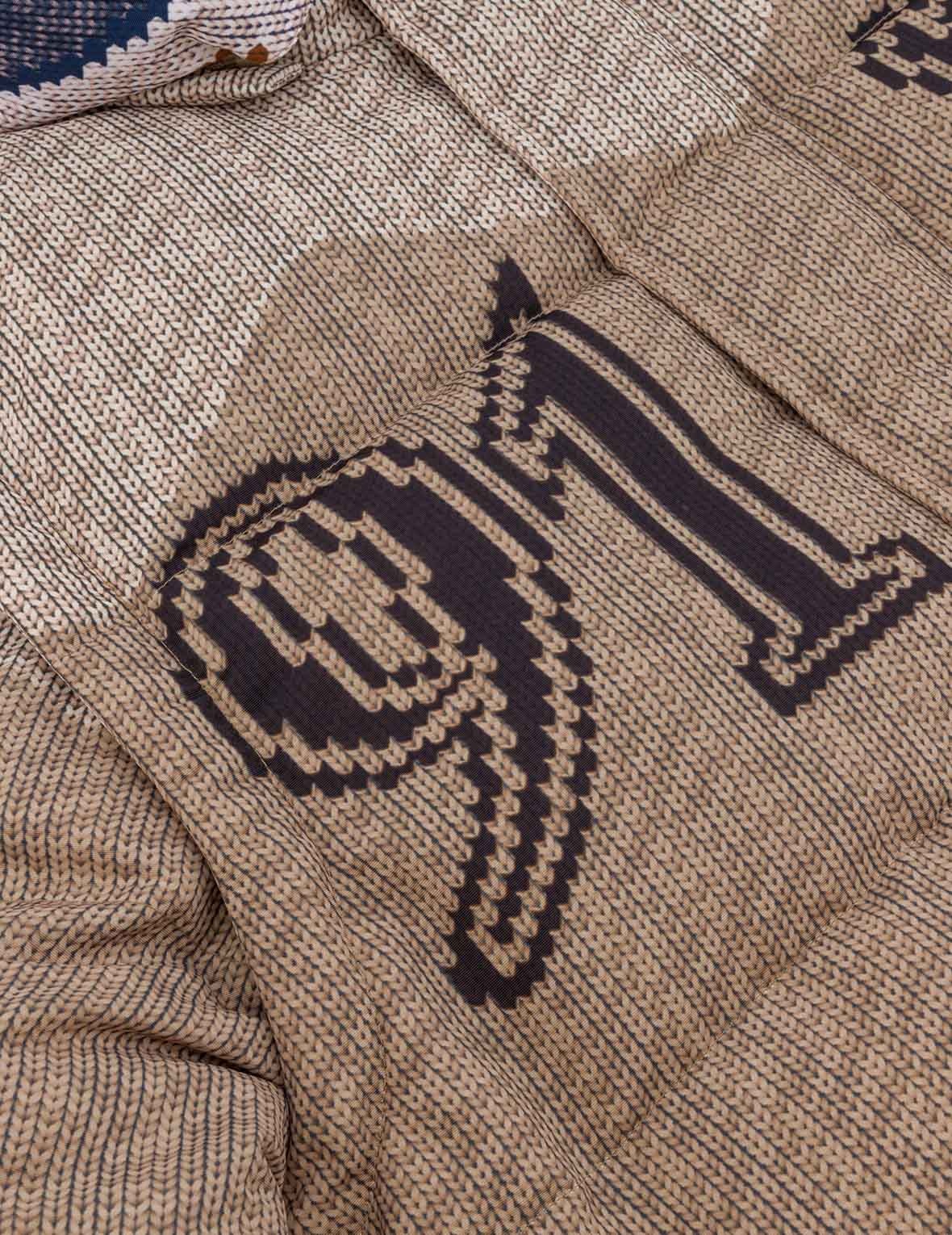 Allover Chimayo Tapestry Knit Print Regular Fit Down Jacket - 11