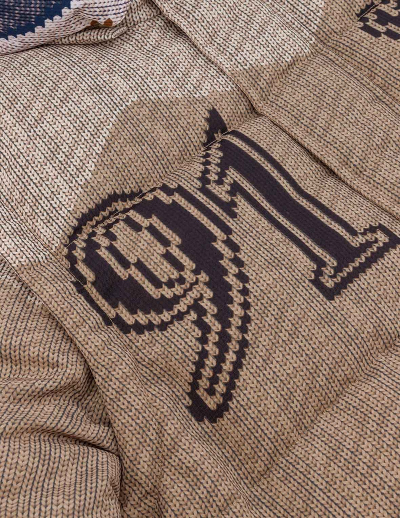 Allover Chimayo Tapestry Knit Print Regular Fit Down Jacket 11