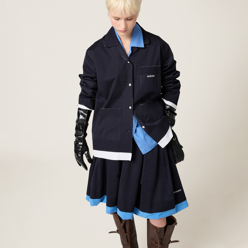 Miu Miu Knit and poplin shirt outlook