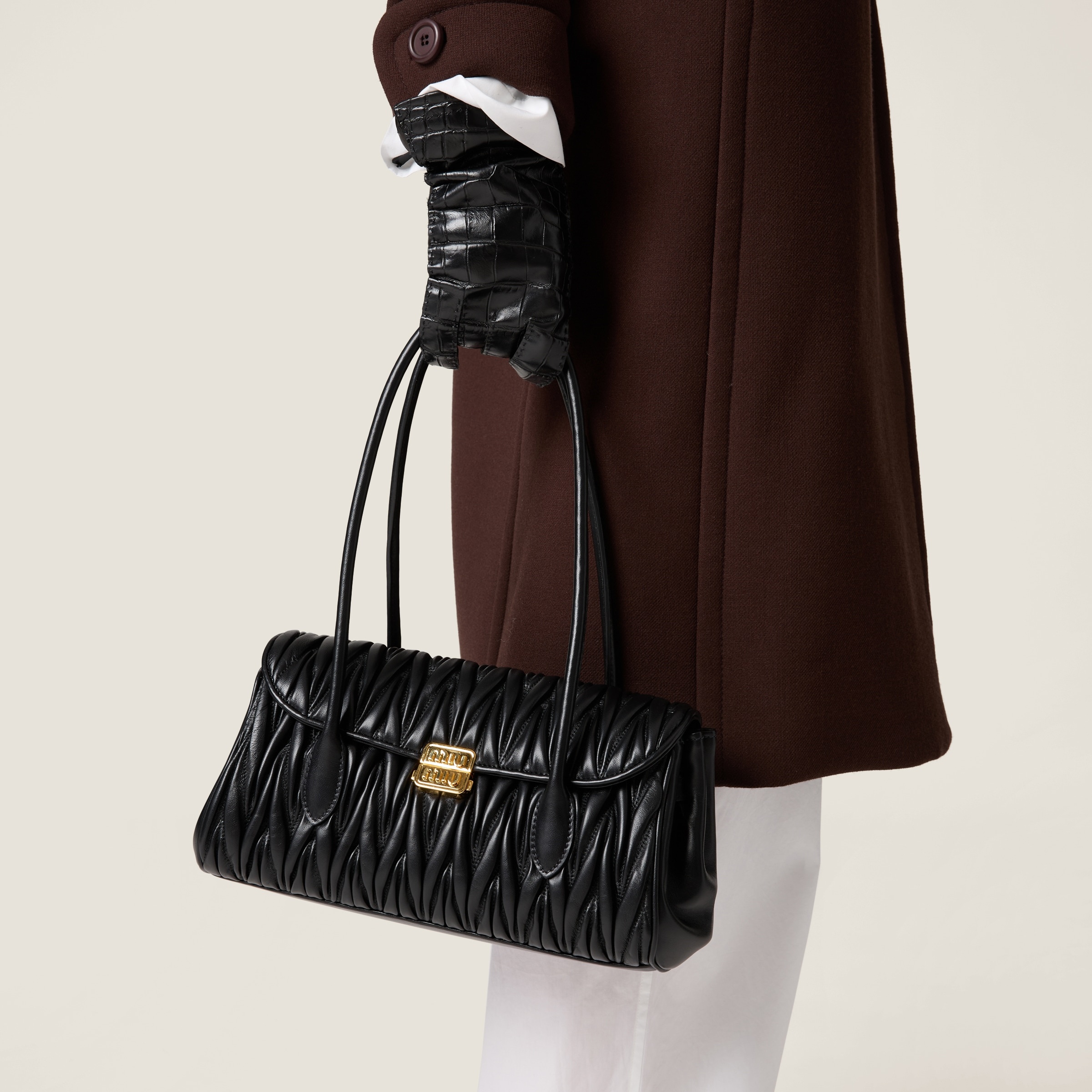 Matelassé nappa leather shoulder bag - 2