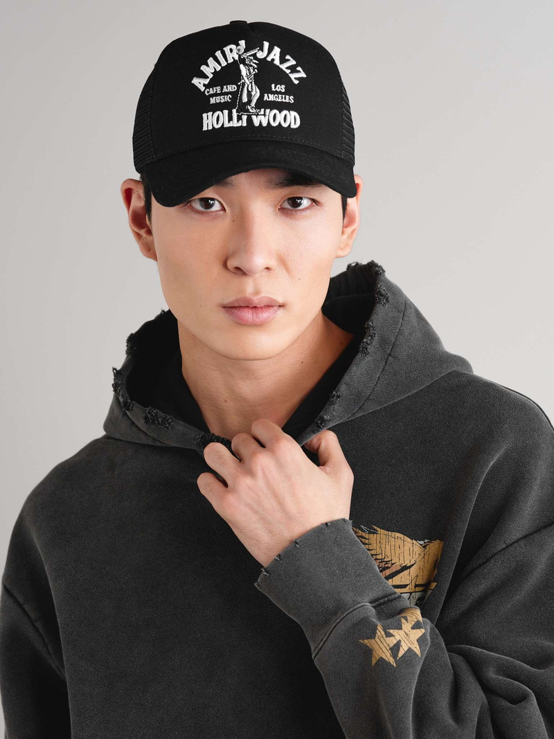 AMIRI Logo-Embroidered Cotton-Canvas and Mesh Trucker Cap outlook