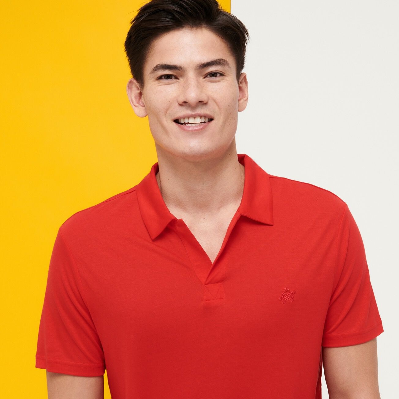 Men Tencel Polo Shirt Solid - 5