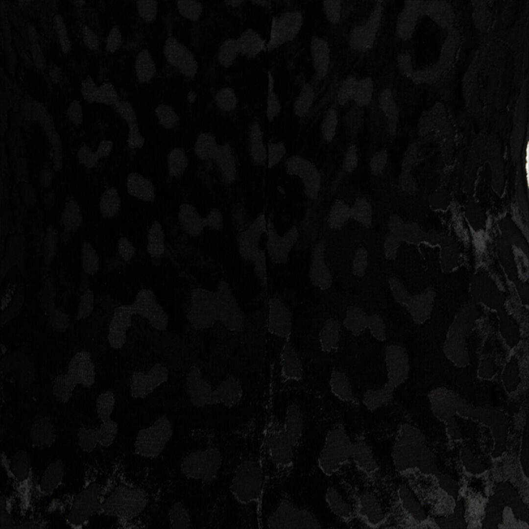 Long Black Dress With Jaguar Skin Pattern - 5