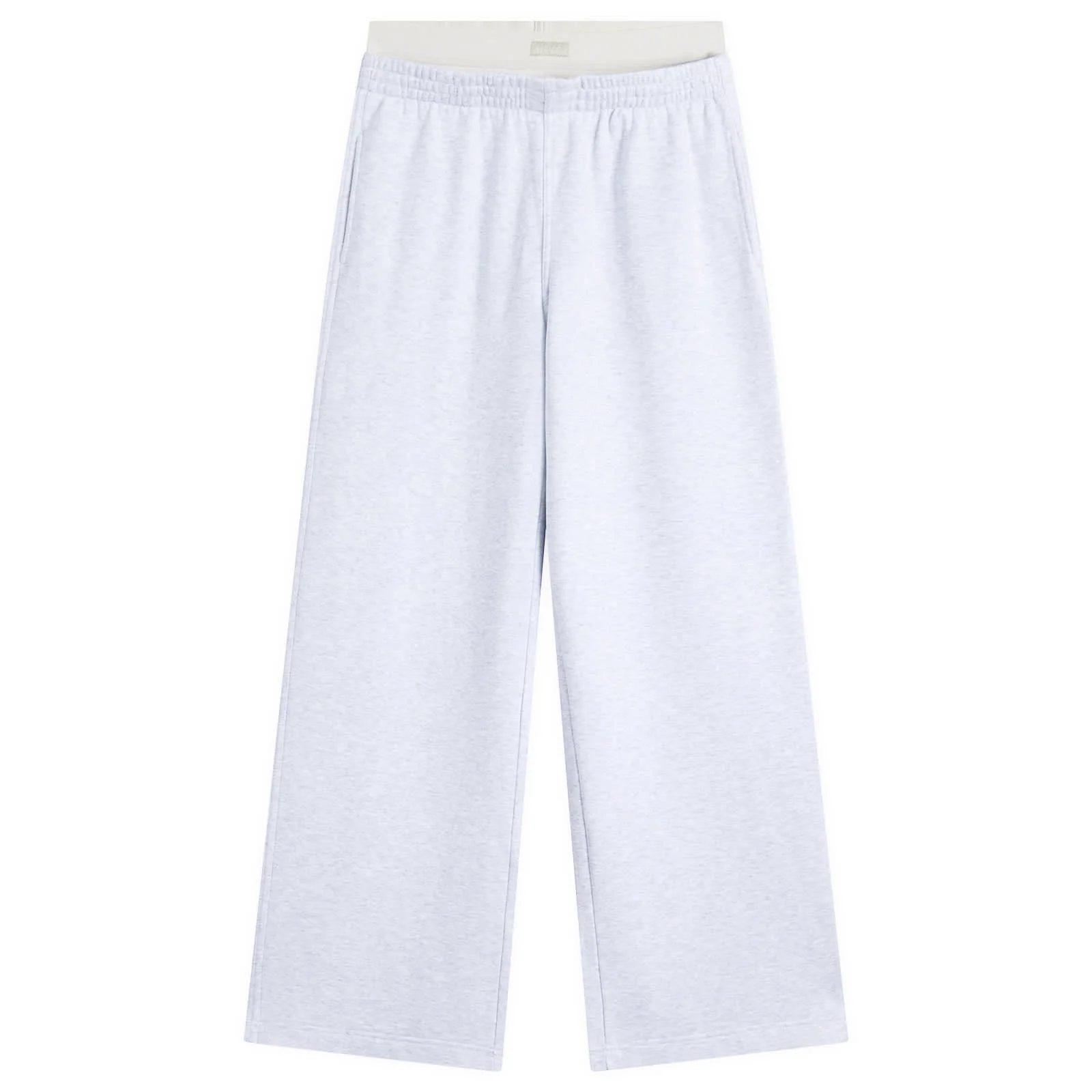 SKIMS Cotton Fleece Exposed Boxer Wide Leg Pants - 1