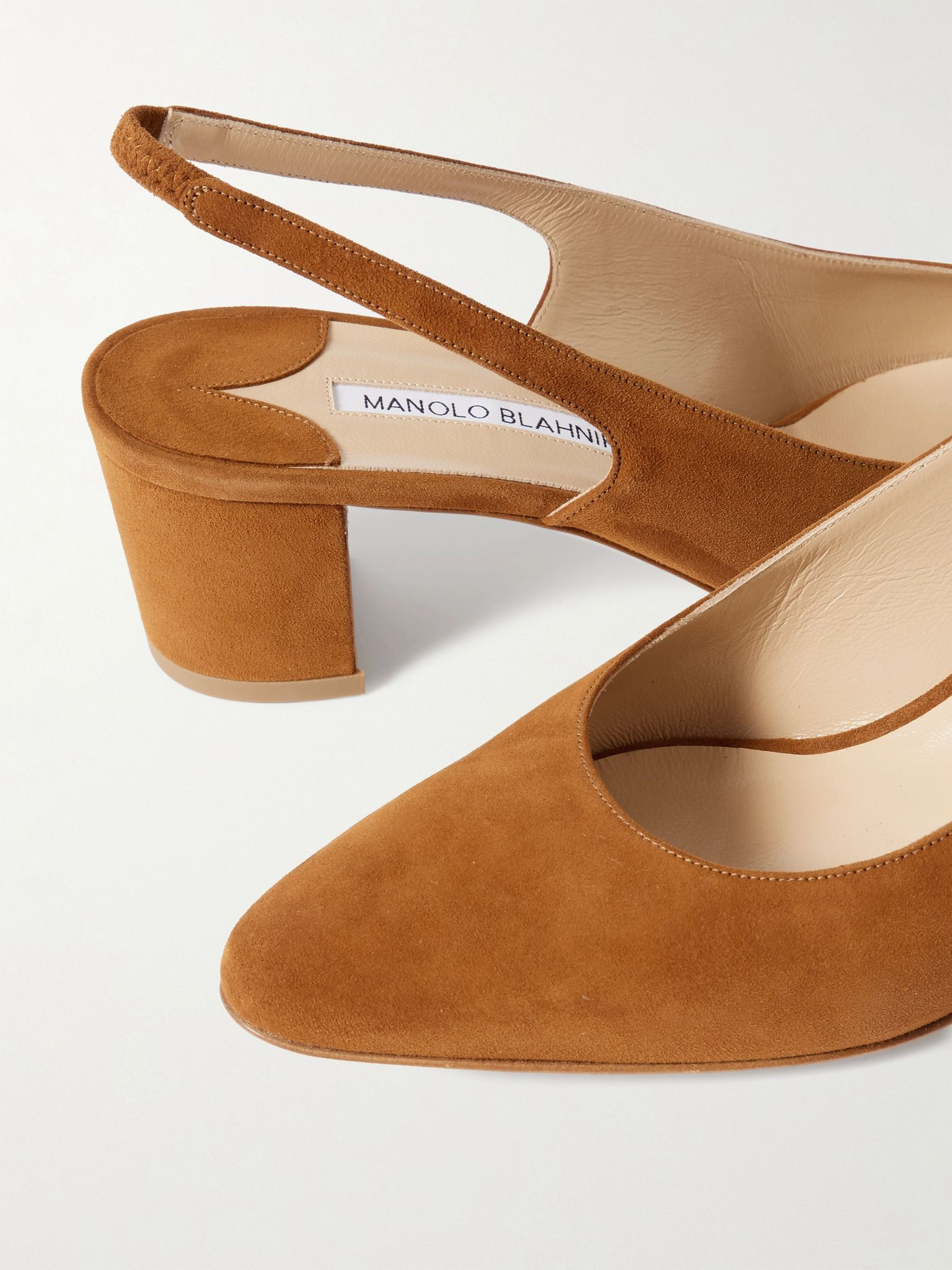 Allurasan 50 suede slingback pumps Brown - 4