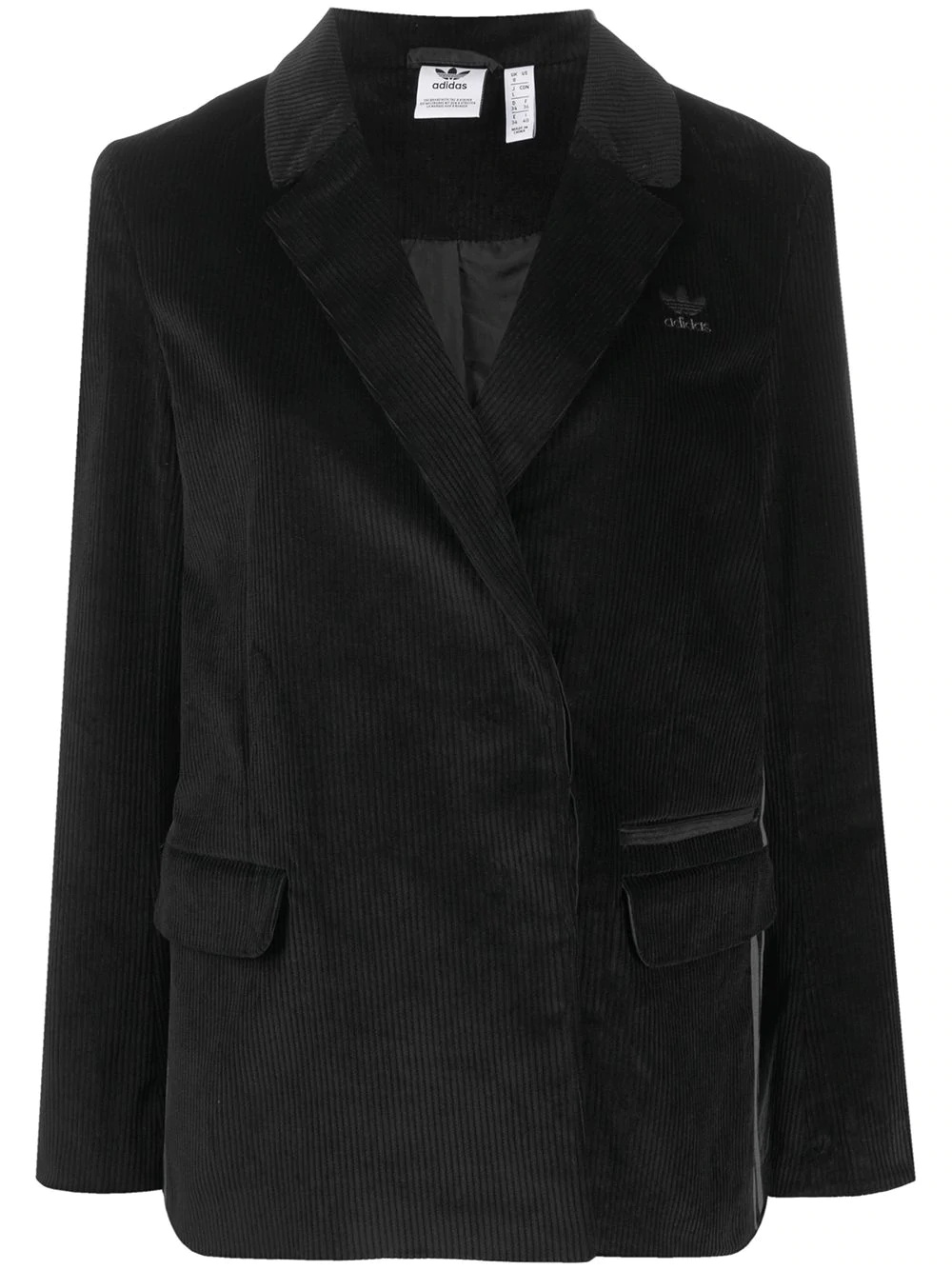 corduroy single-breasted blazer - 1