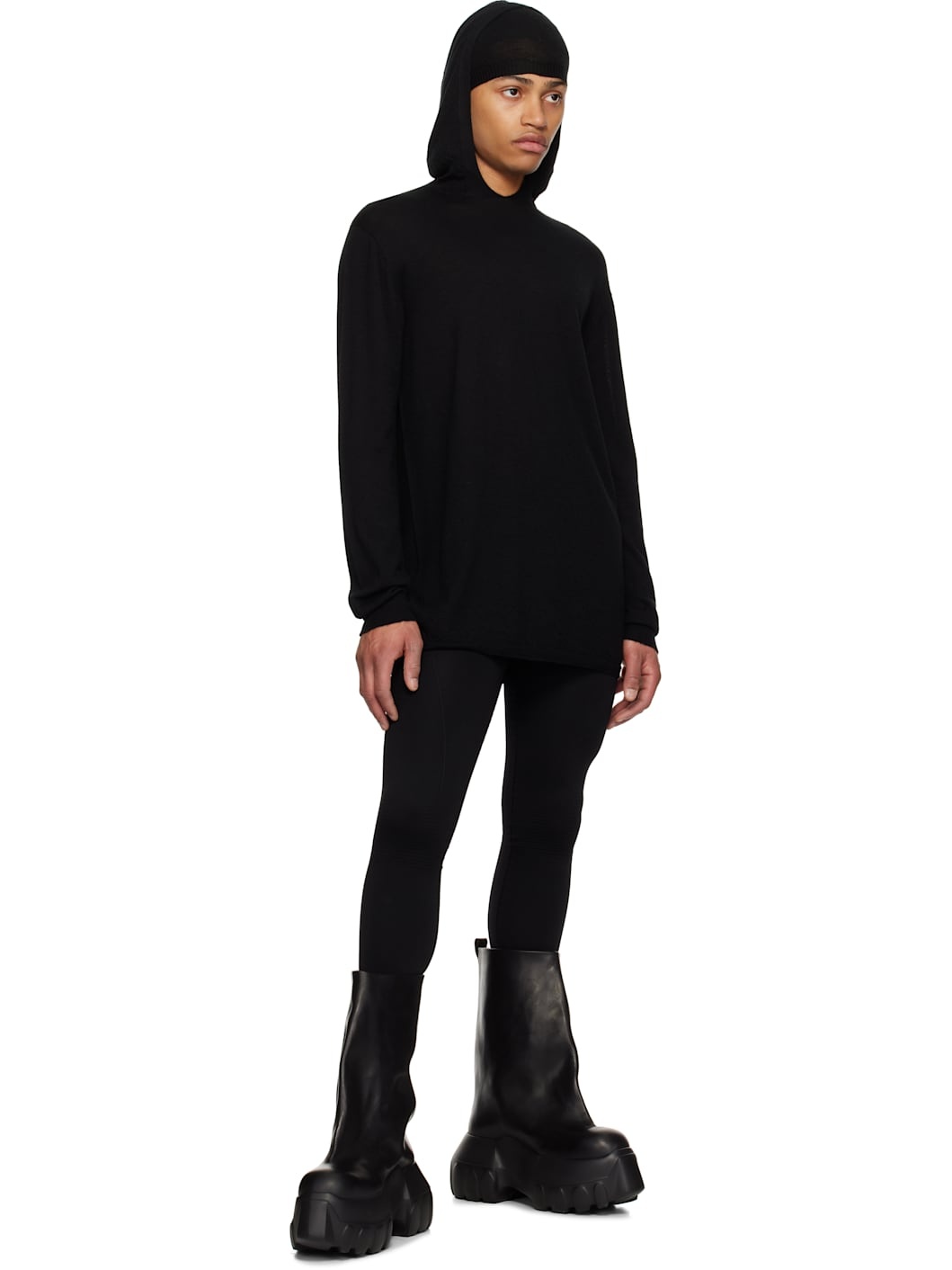 Black Hollywood Oversized LS Hoodie - 4