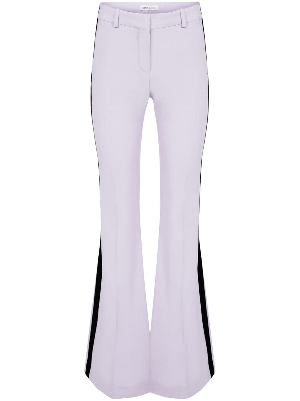 Cady striped flared trousers - 1