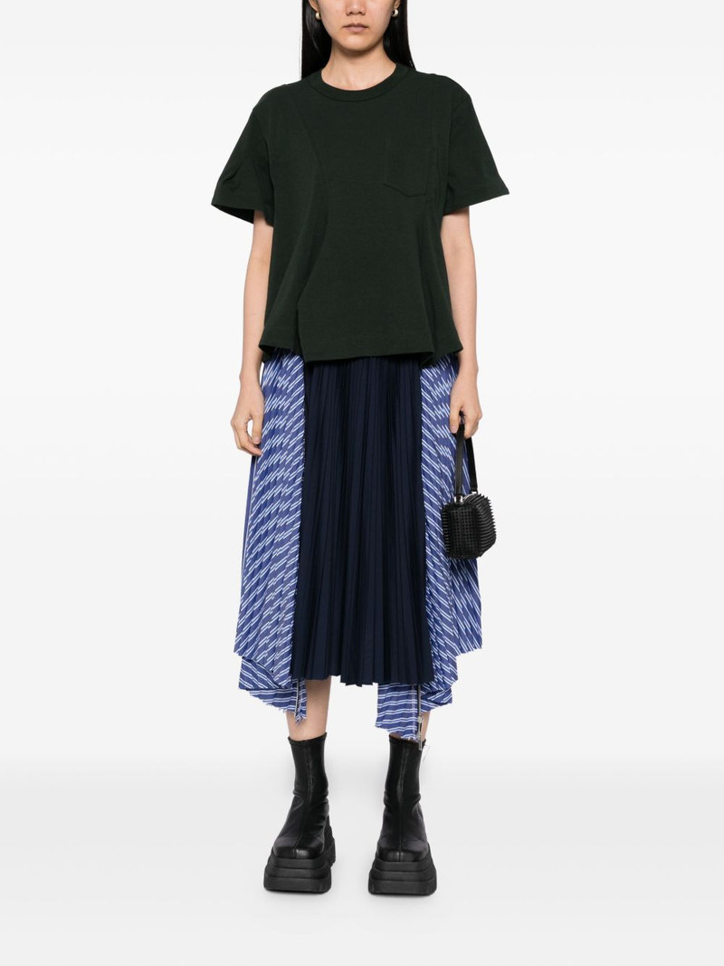 sacai layered cotton T-shirt outlook