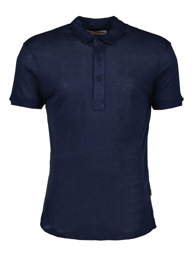 short-sleeved linen polo shirt 1