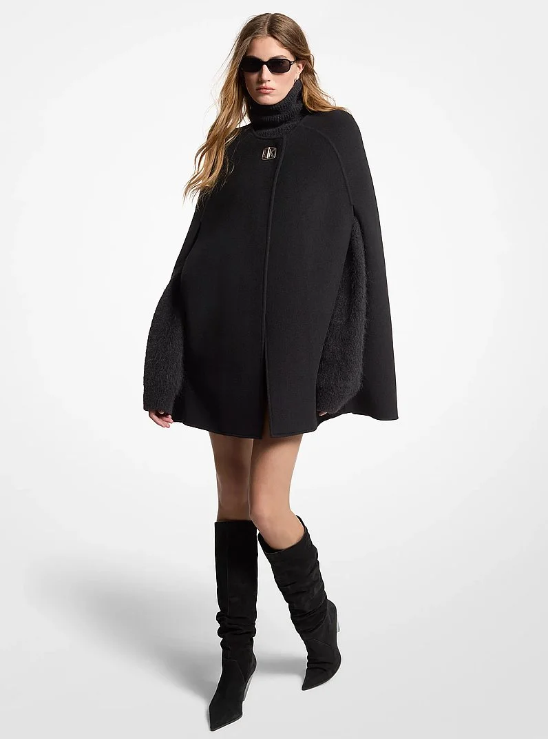 Wool Blend Cape - 1