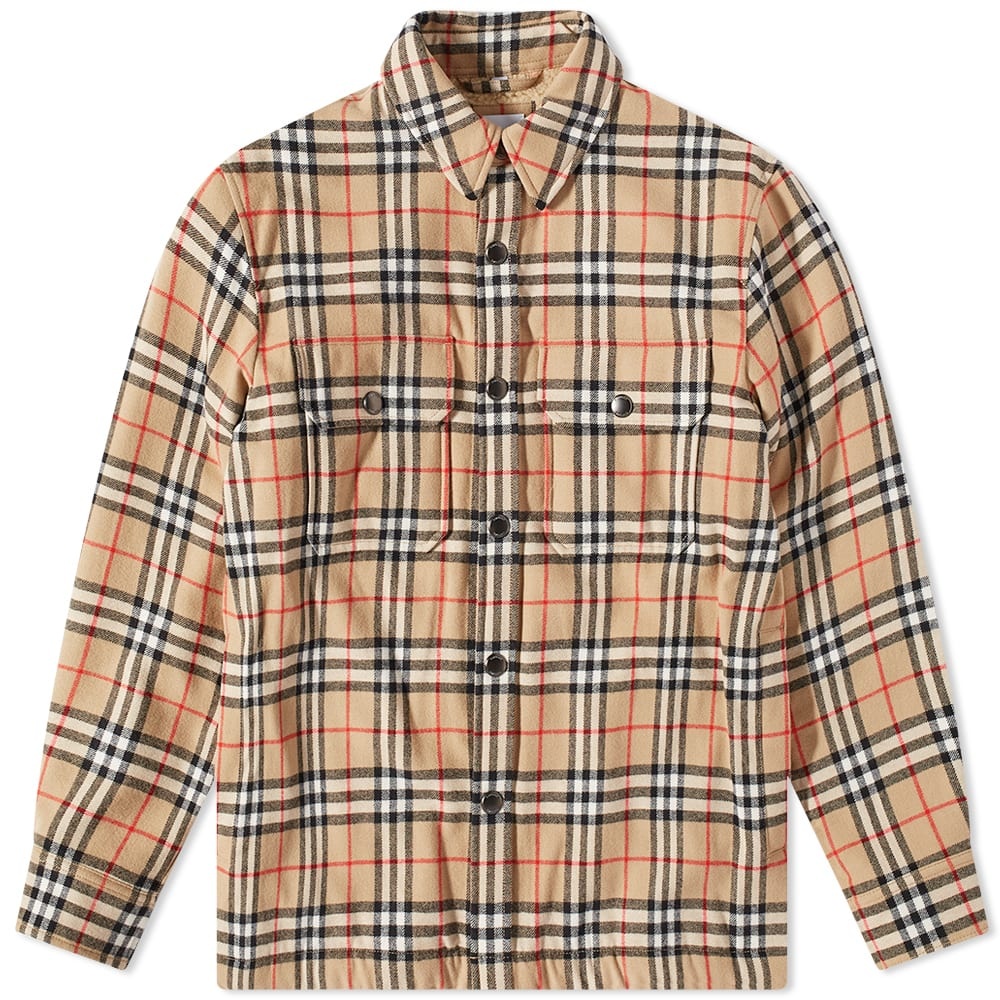 Burberry Calmore Wool Check Shirt Jacket - 1
