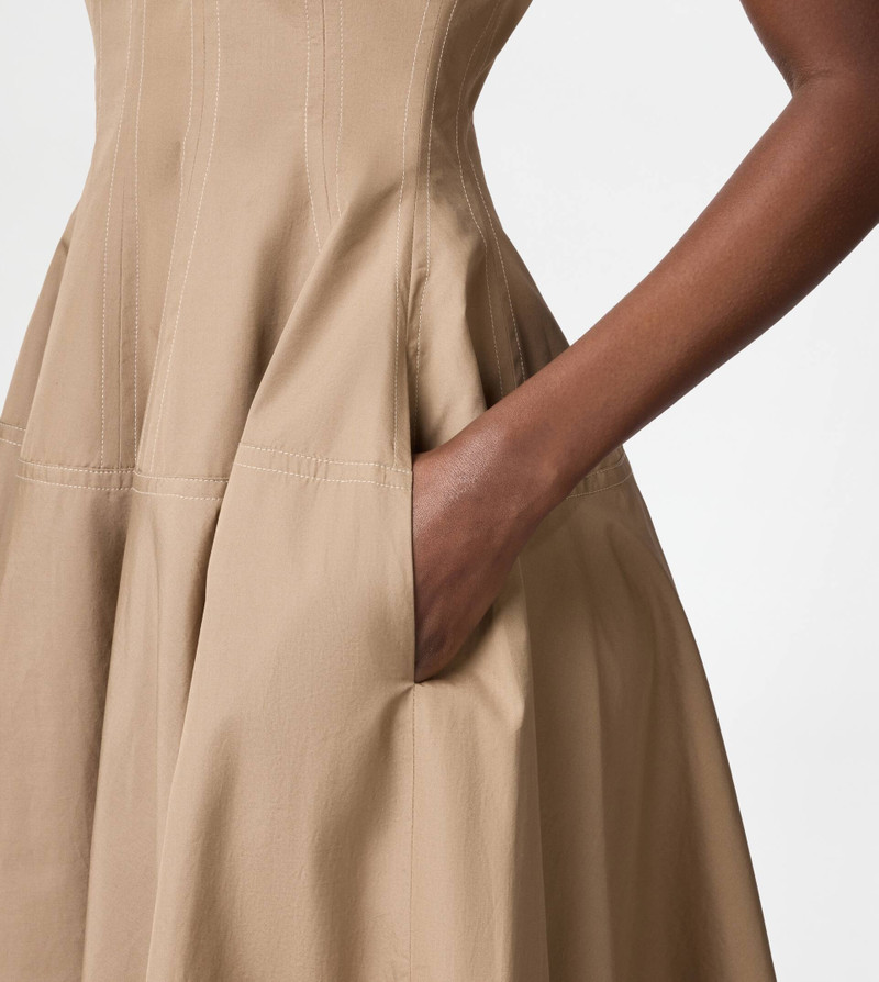DRESS IN POPLIN - BEIGE 6