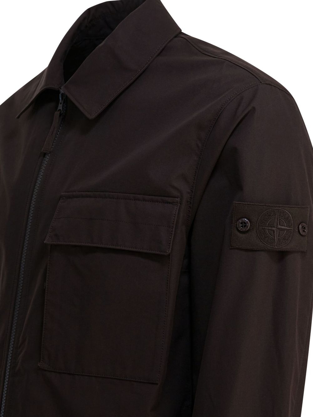 zip-fastening pocket shirt jacket - 5