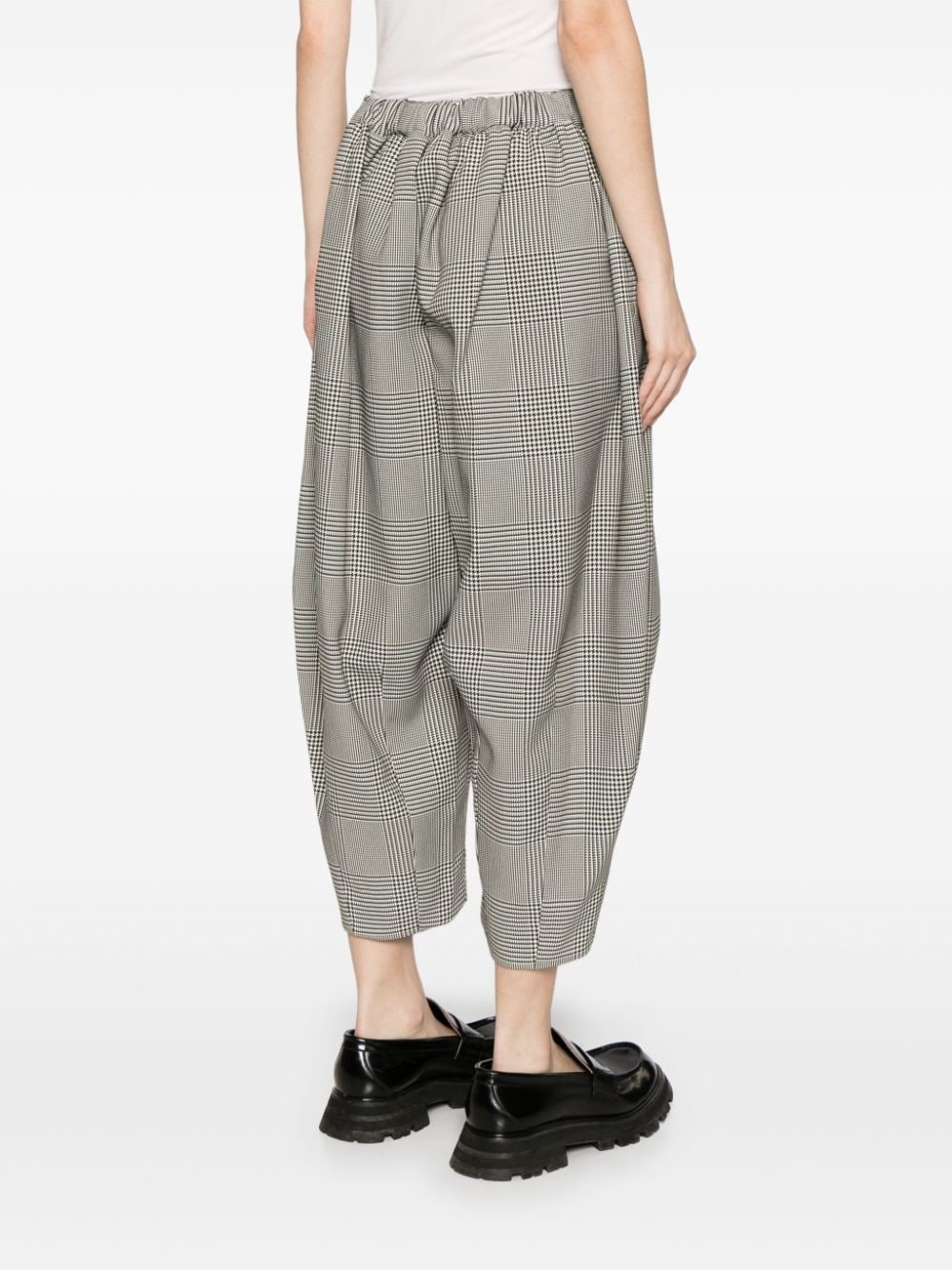 houndstooth tapered trousers - 4