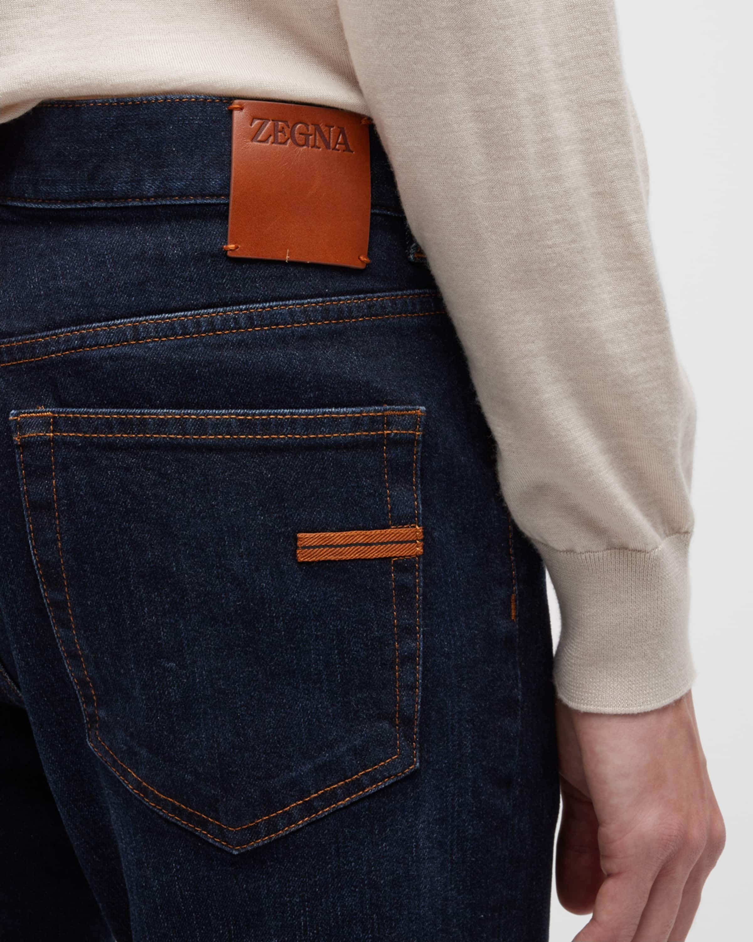 Men's 5-Pocket Dark Wash Denim Jeans - 6