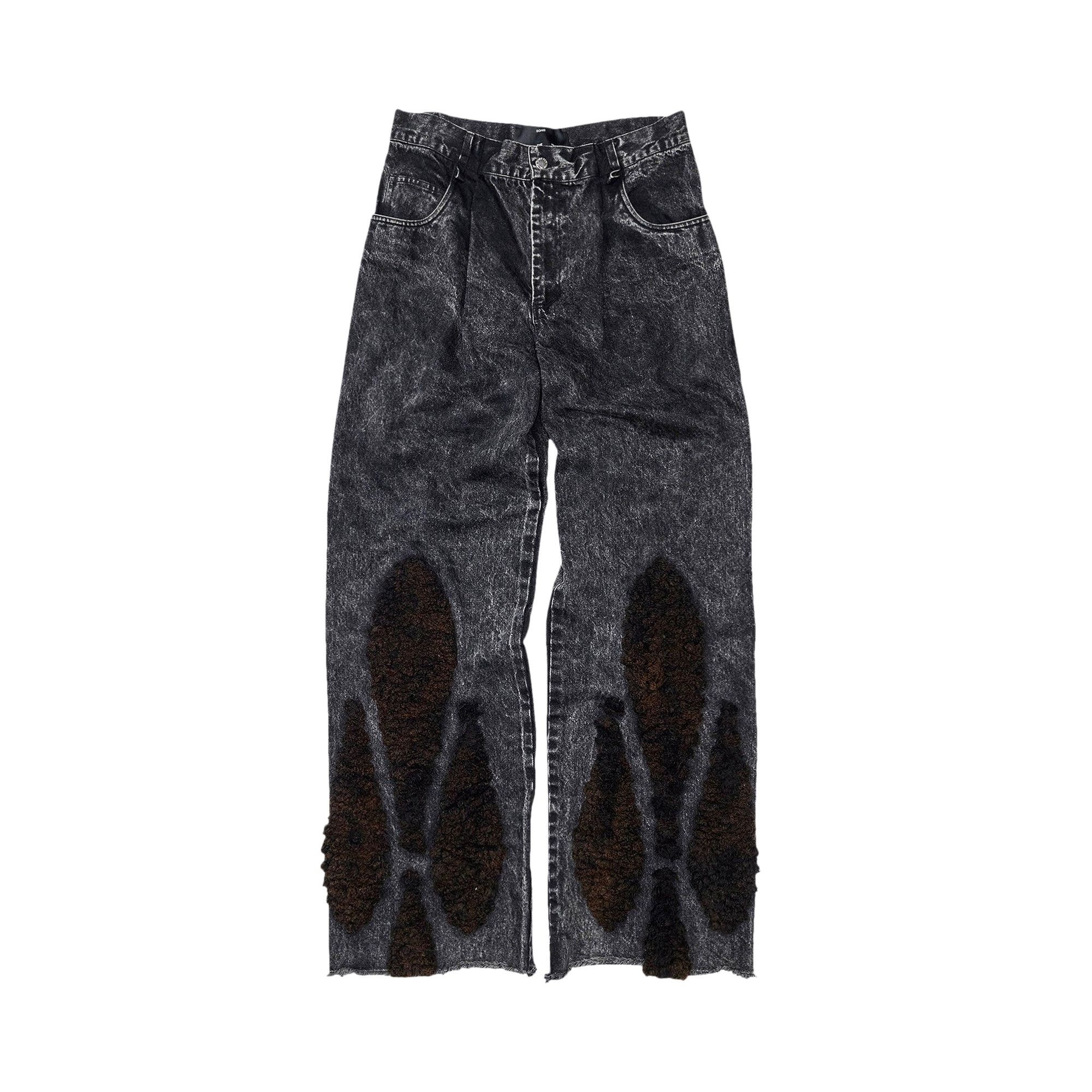 Song for the Mute Acid Wash Jeans 'Black' - 1