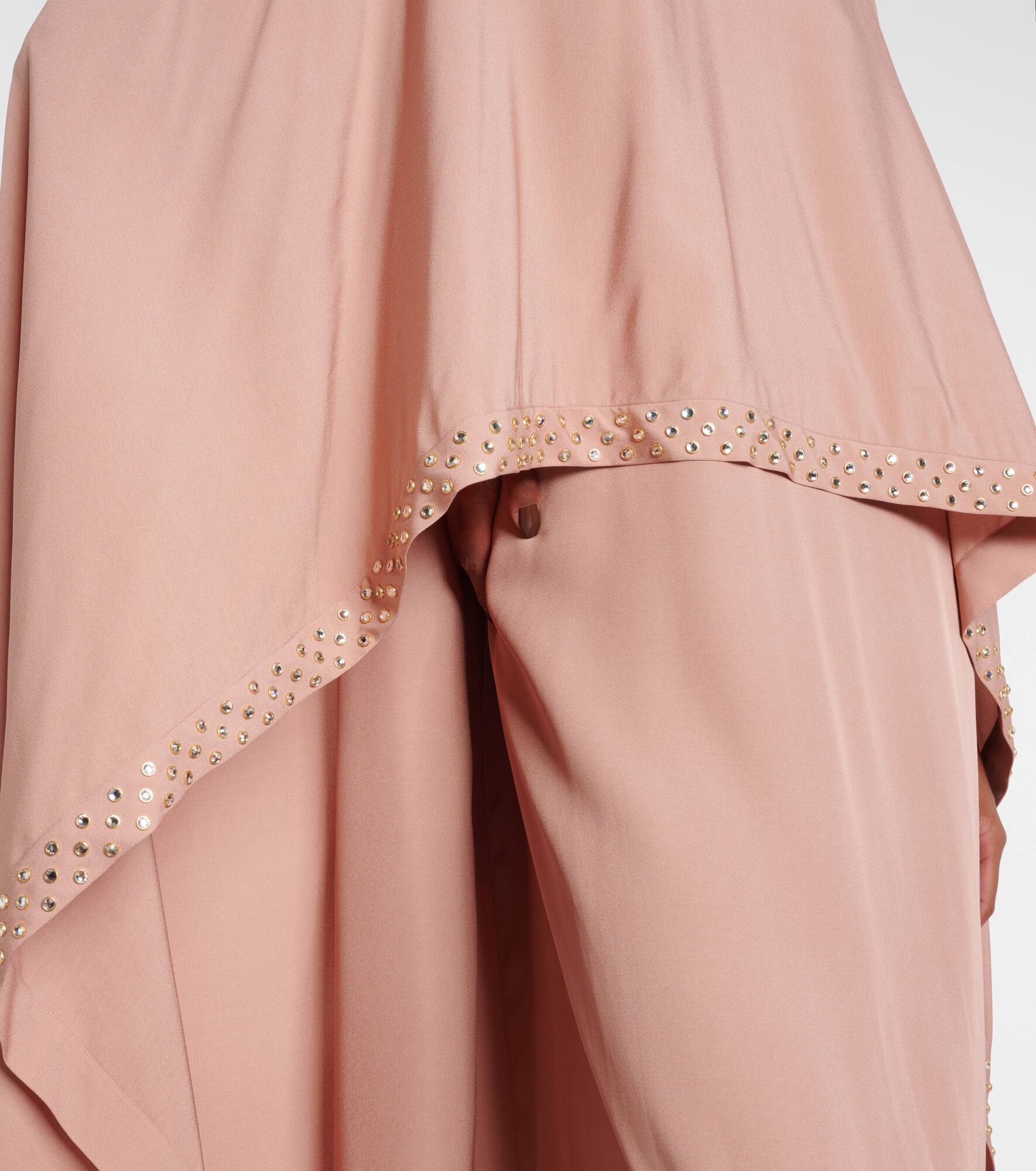 Embellished caped maxi dress - 5