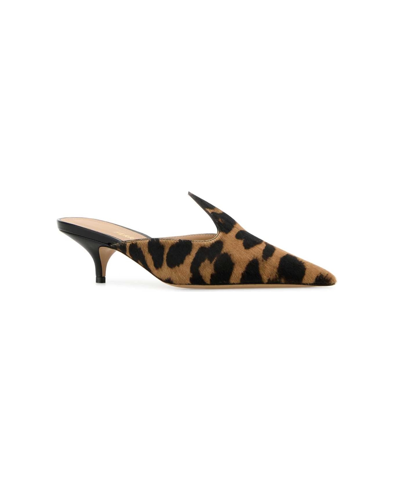 Printed Calf Hair Dorye Mules - 2
