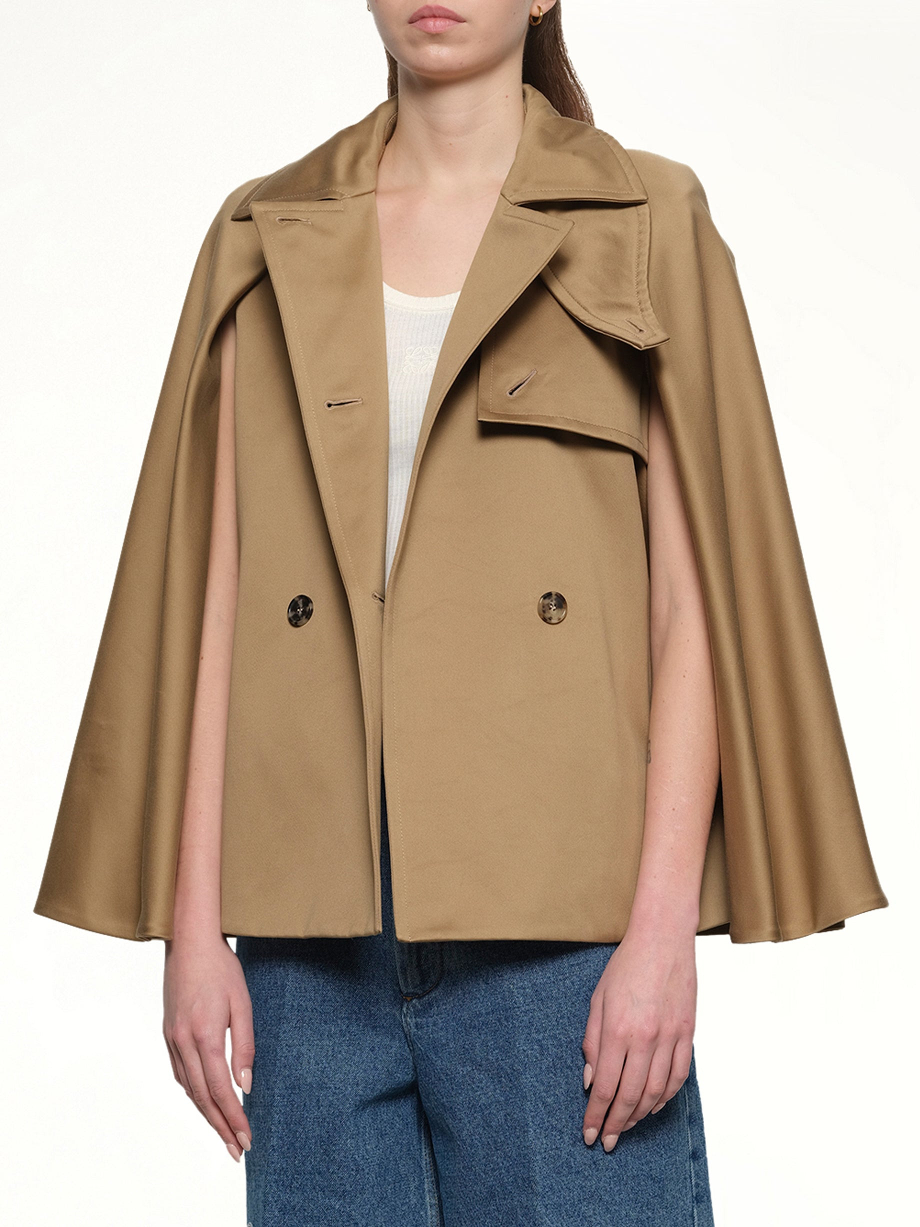 Cape Jacket in Beige - 6