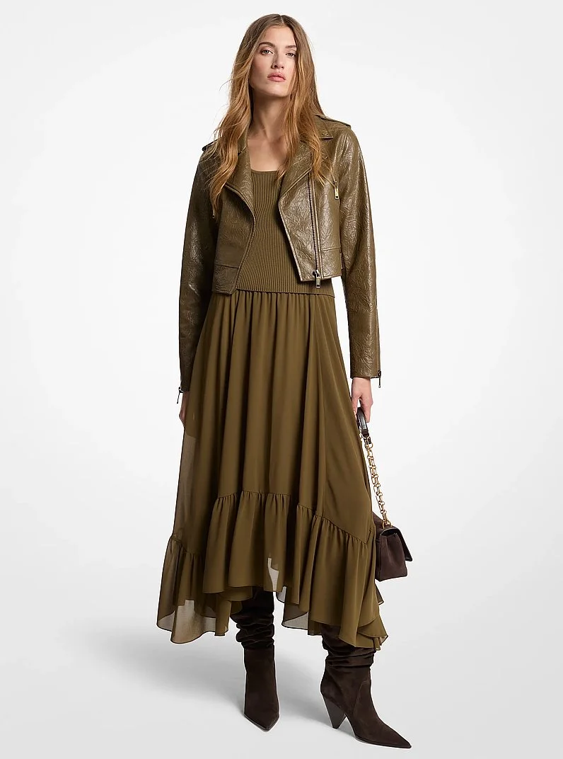 Georgette High-Low Skirt - 1