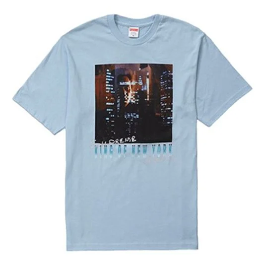 Supreme SS19 Christopher Walken King Of New York TeeLight Blue SUP-SS19-241 - 1