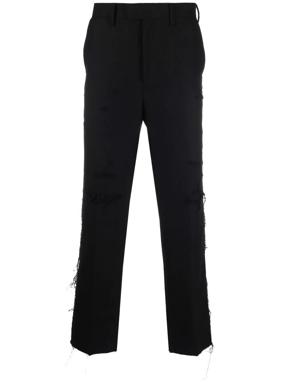 logo-patch straight trousers - 1