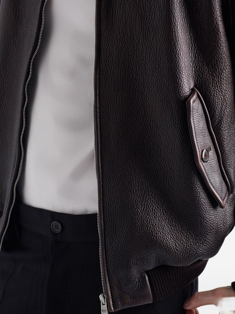 raglan-sleeve flap-pocket bomber jacket - 5