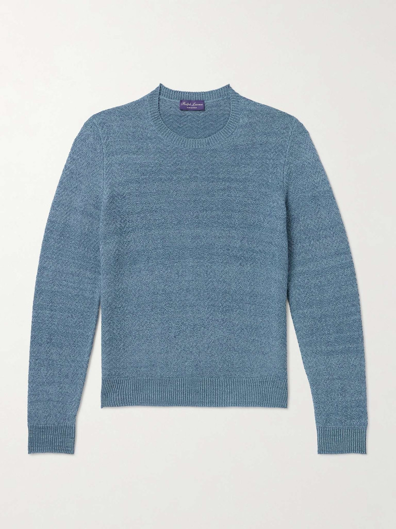 Slim-Fit Mulberry Silk and Linen-Blend Sweater 1