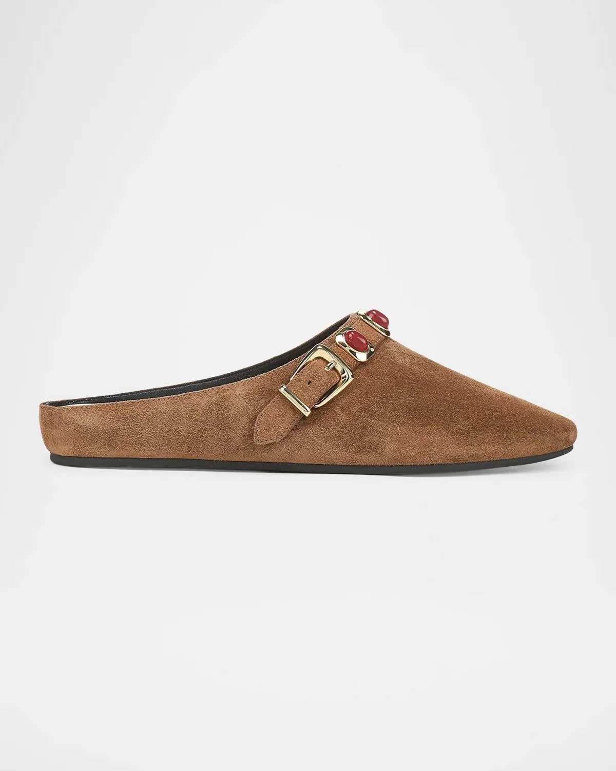 Narcisa Cabochon Suede Mules - 1