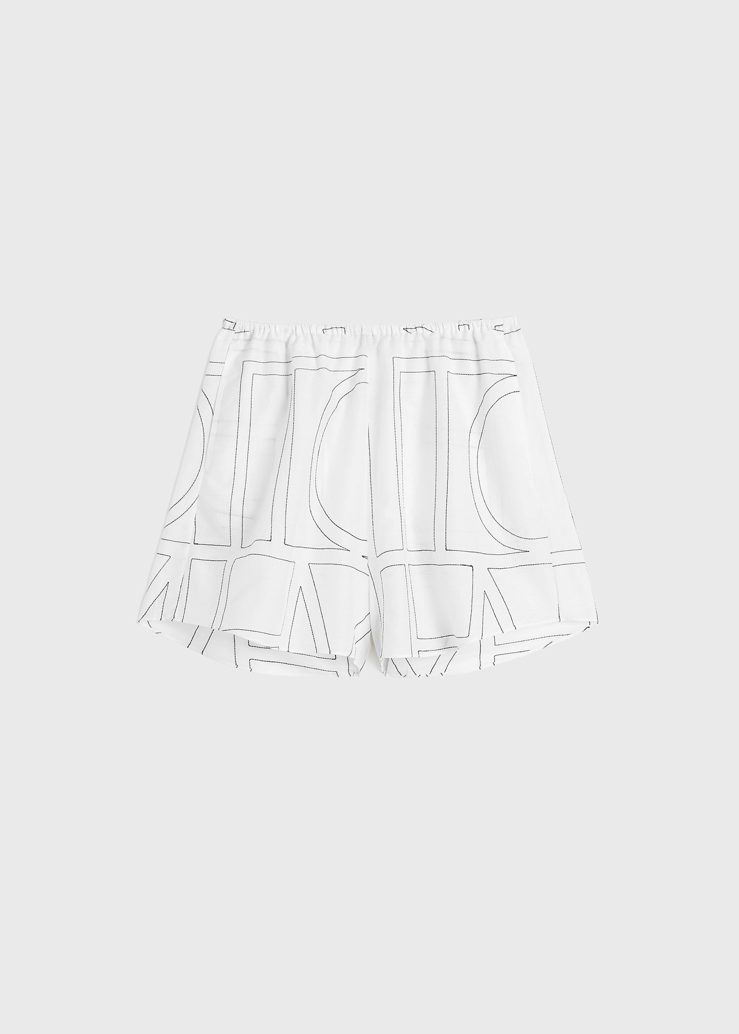 Monogram cotton pj shorts white/black - 1