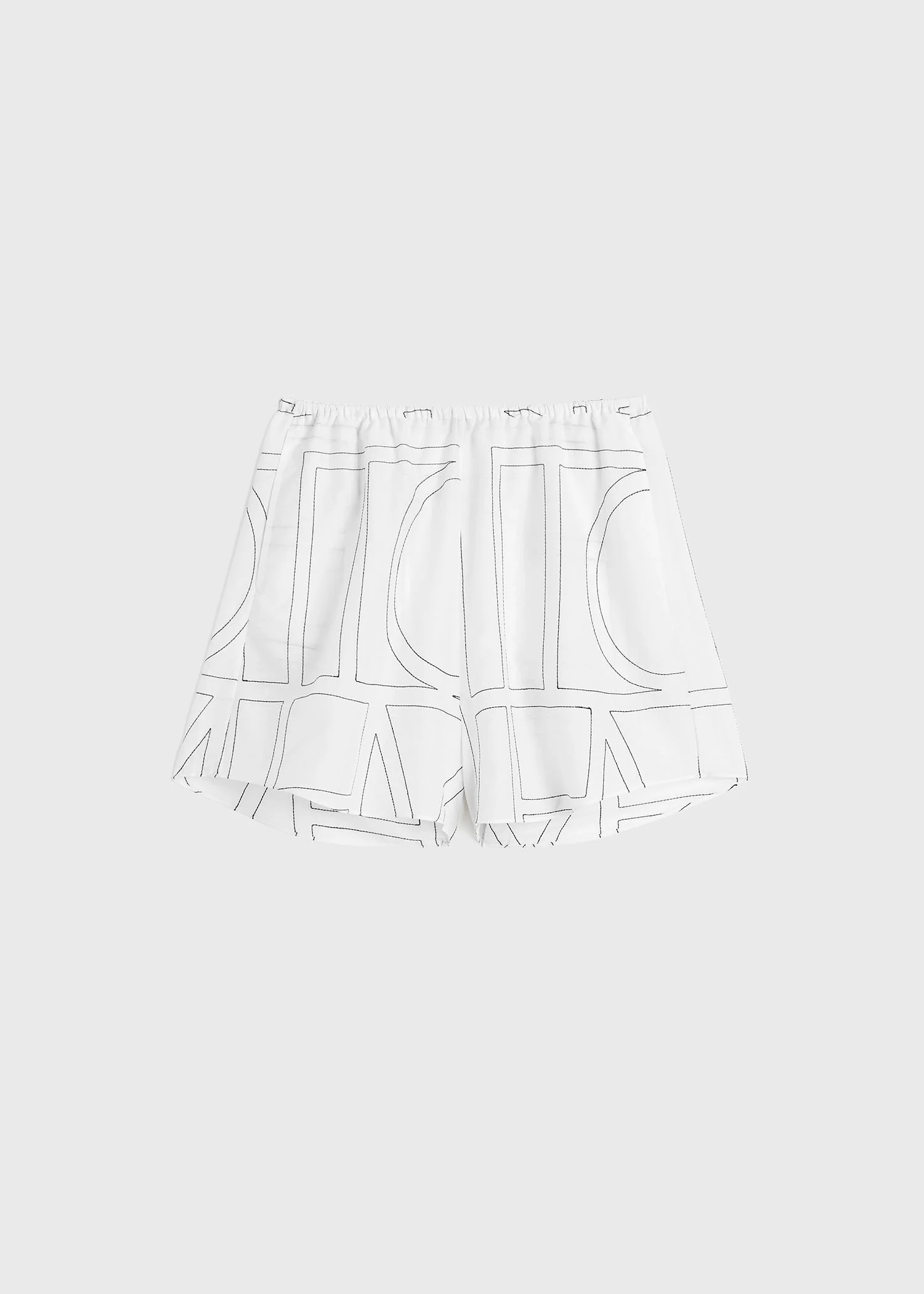 Monogram cotton pj shorts white/black - 1