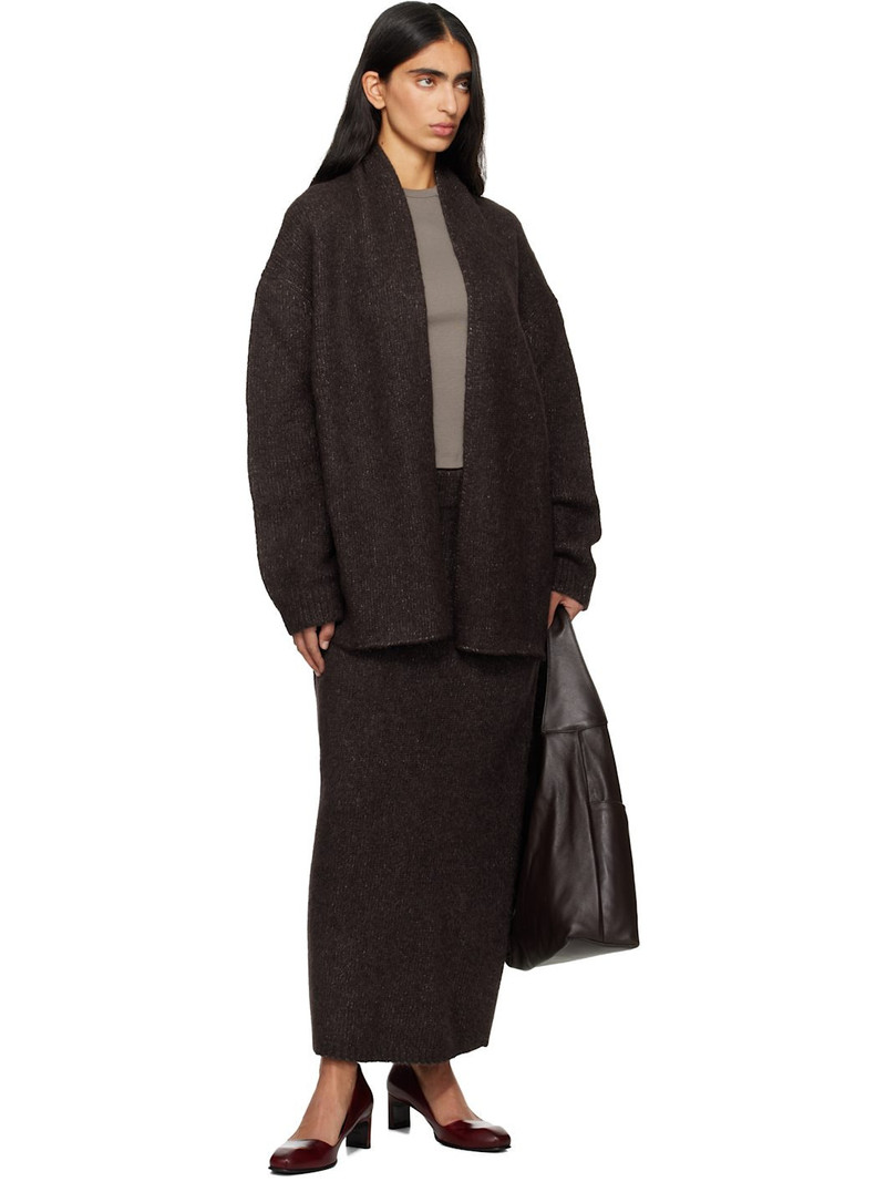 LAUREN MANOOGIAN Brown Loft Shawl Cardigan outlook