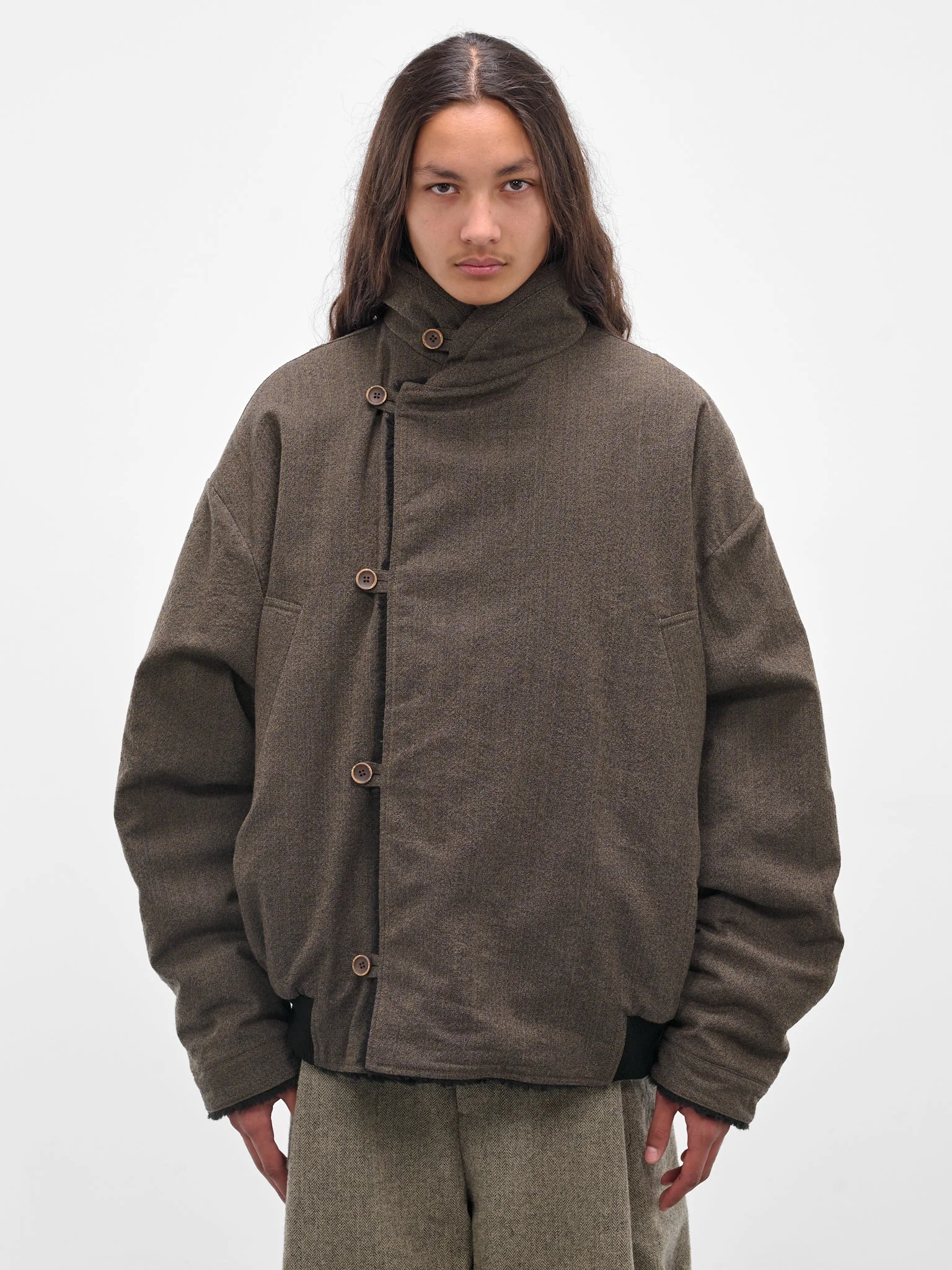 Brown 'Jovan' Shearling Lined Jacket - 1