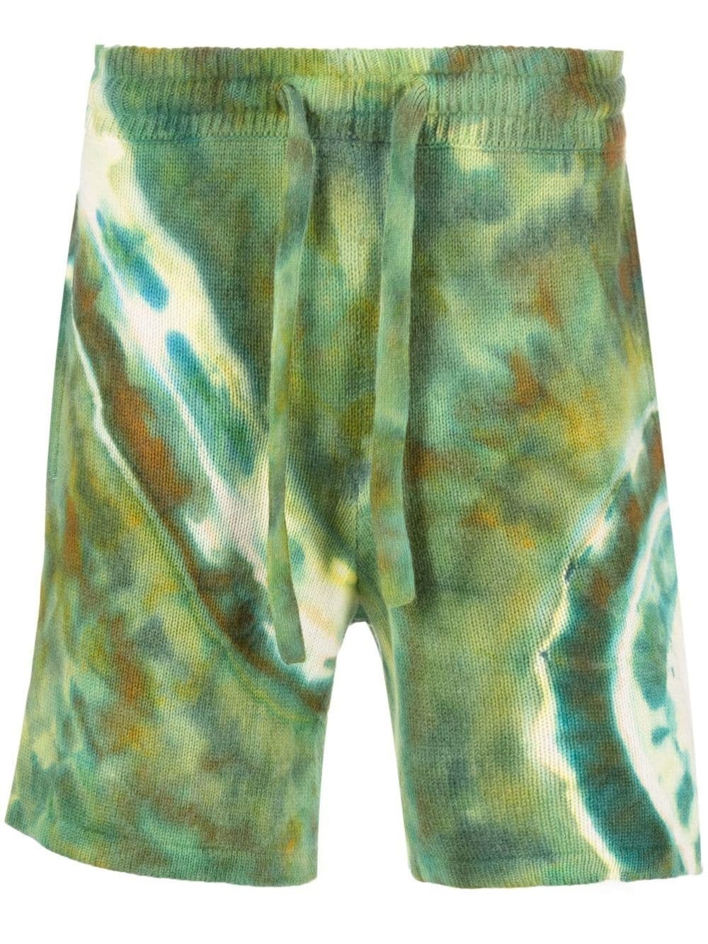 tie-dye track shorts - 1