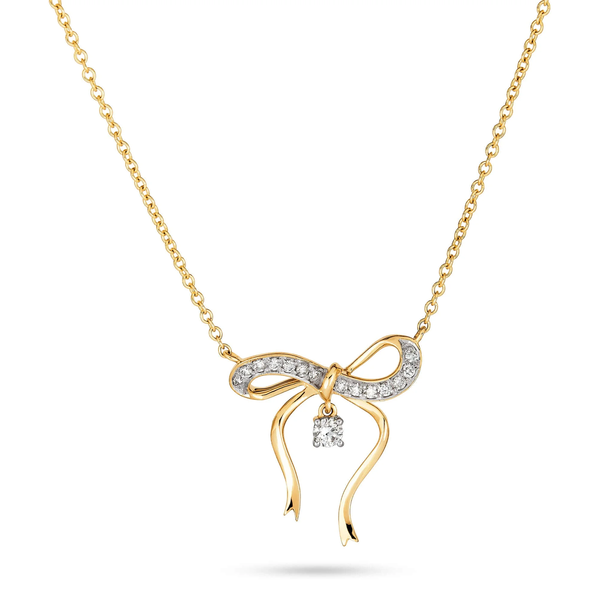 Bow Nouveau Diamond Necklace - 1
