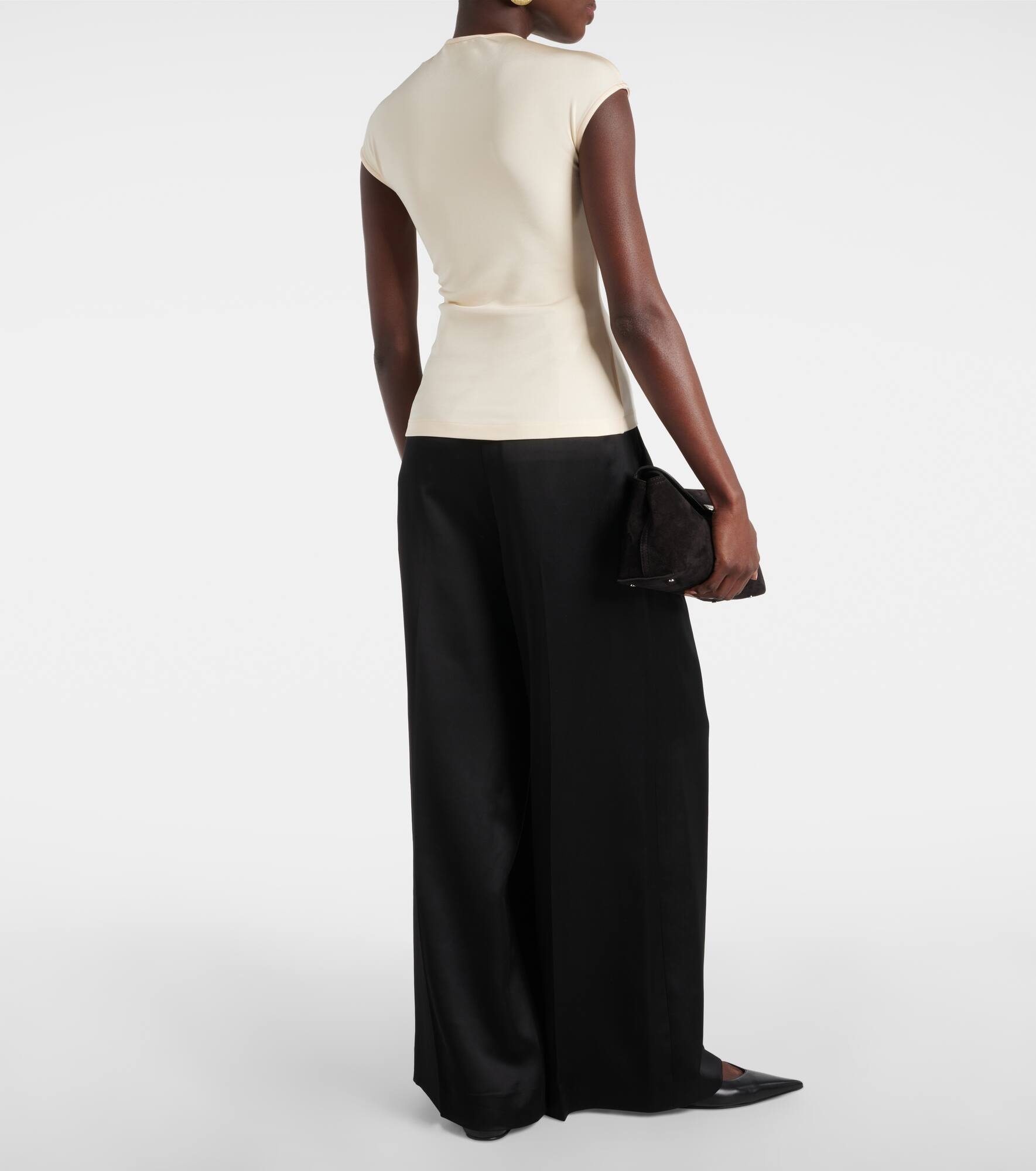 Paola gathered jersey top - 3
