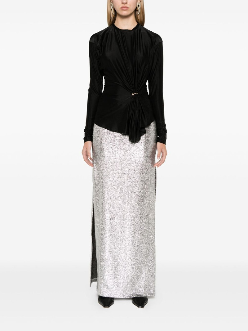 rabanne gathered-detail top outlook