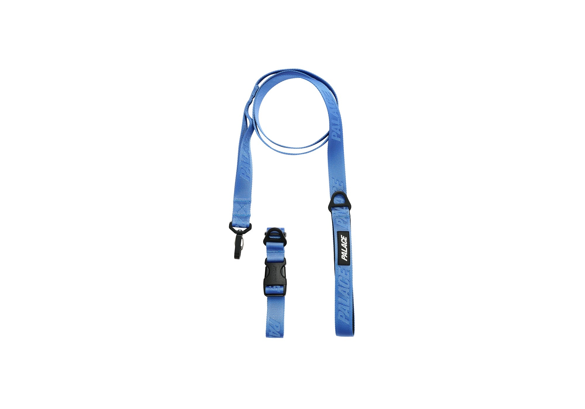 JACQUARD LOGO DOG COLLAR AND LEAD BLUE - 3