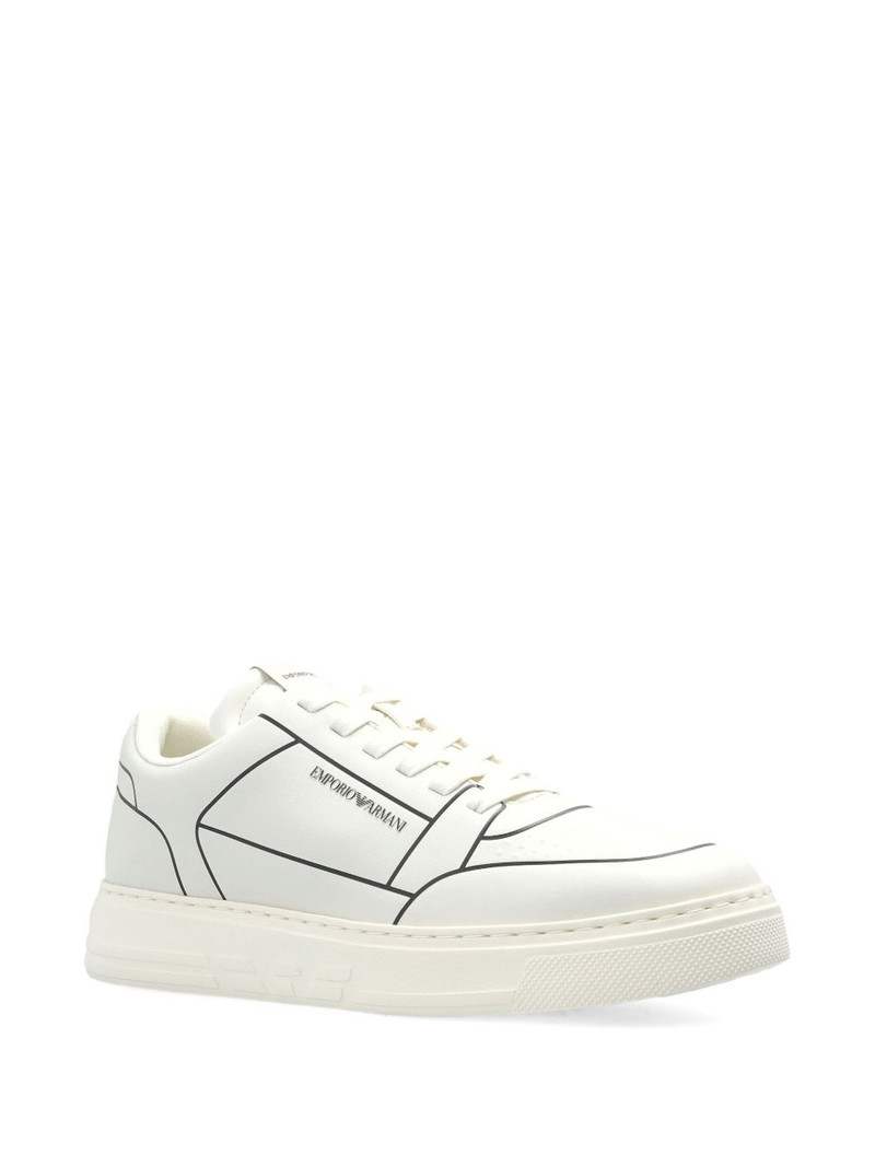 EMPORIO ARMANI outline-print sneakers outlook
