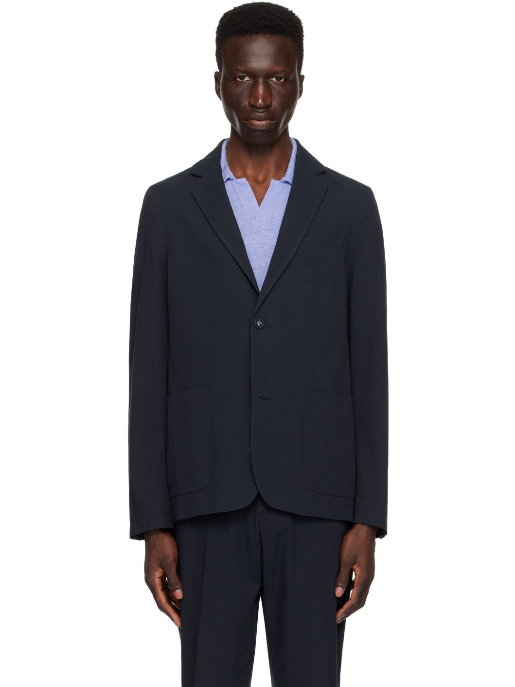 Navy Nehemiah Blazer - 1