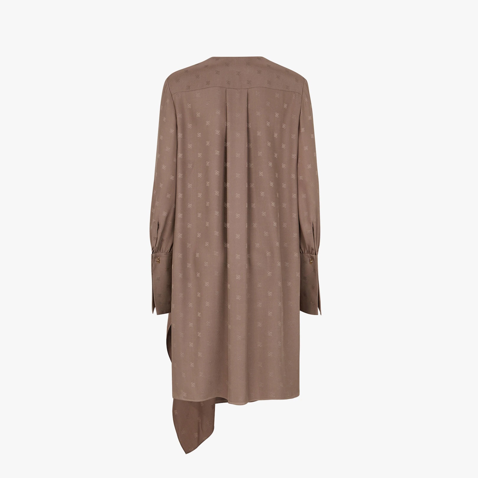 Brown crêpe de Chine dress - 2