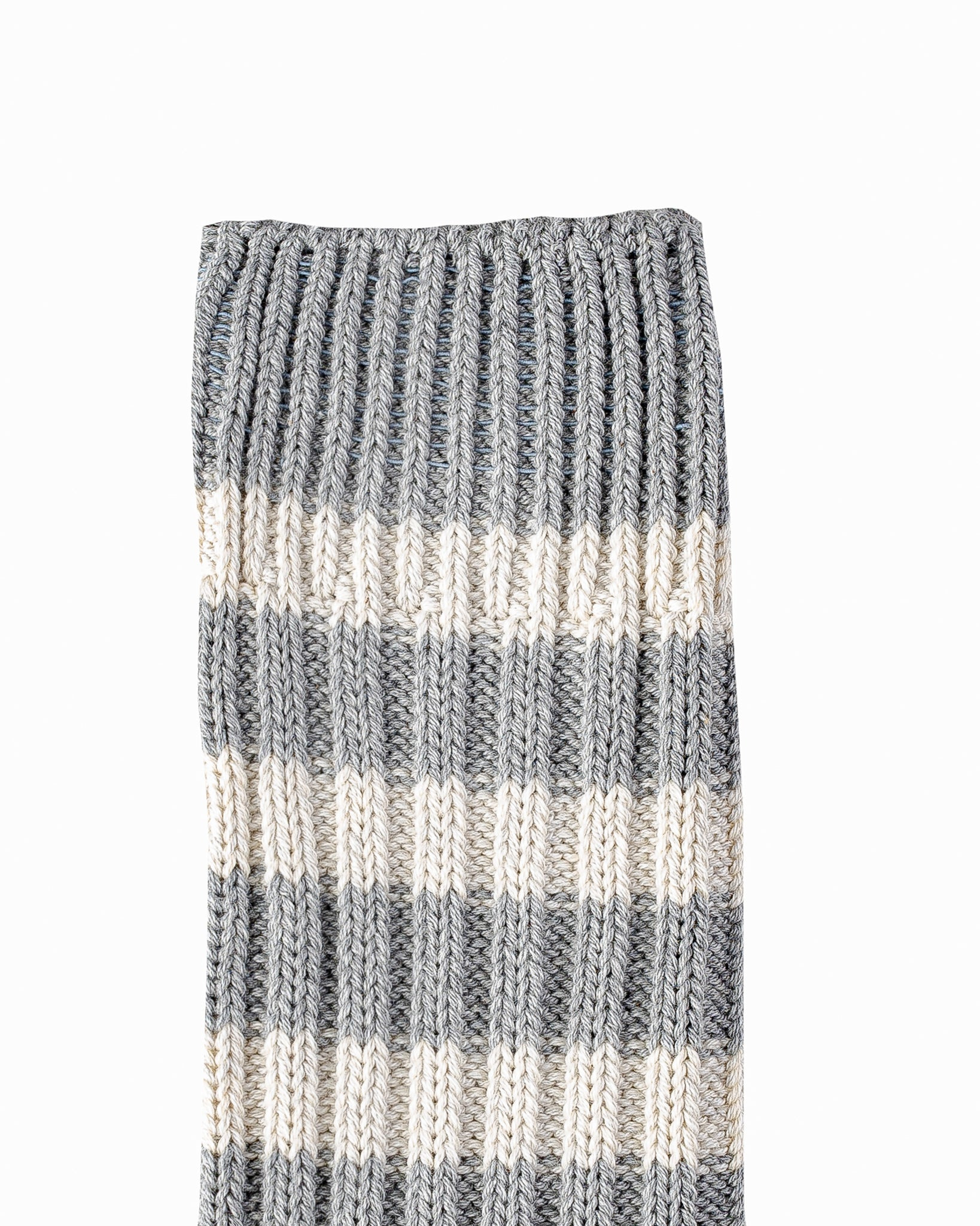 Decka Heavyweight Socks / Stripes - Grey x Ivory - 2