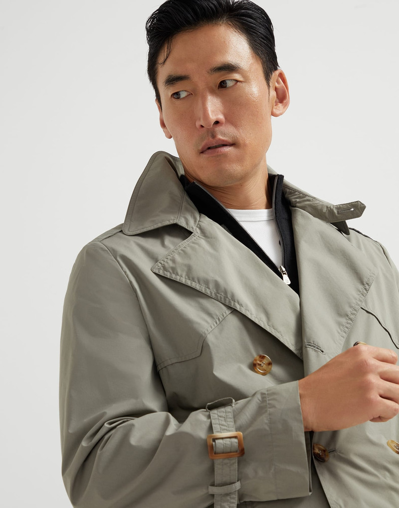 Lightweight water-resistant techno cotton unlined trench 3