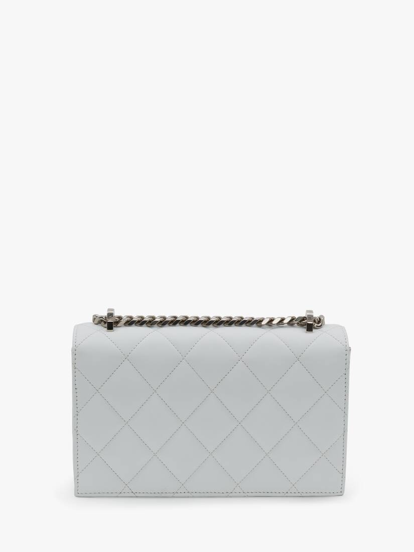 Jewelled Satchel in Ivory/black - 3