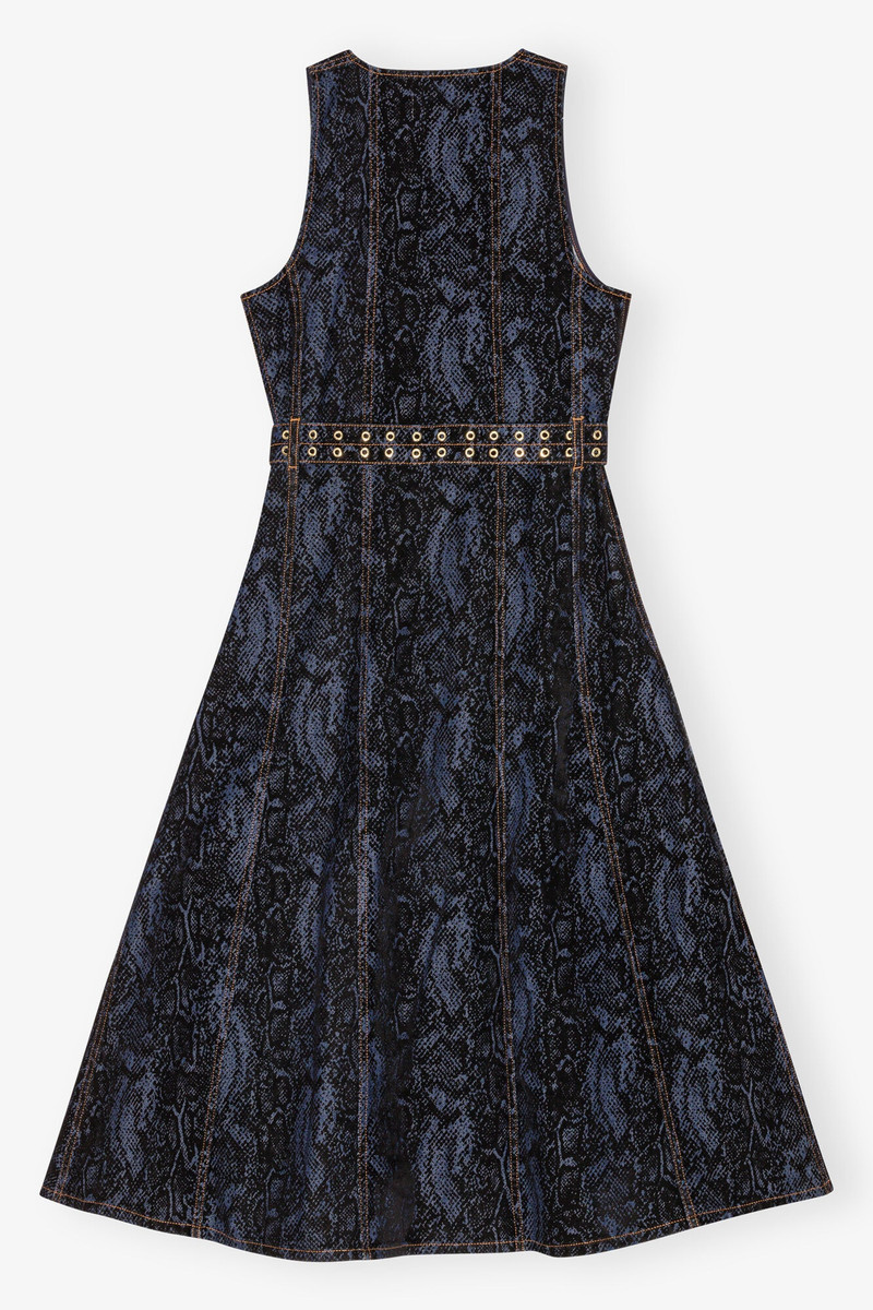 BLUE SNAKE PRINT DRESS 6