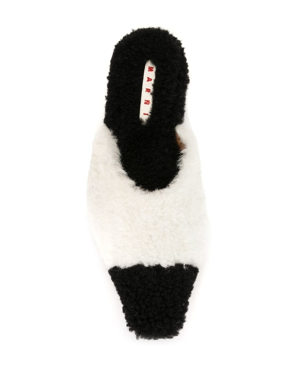 sheepskin monochrome mules - 4