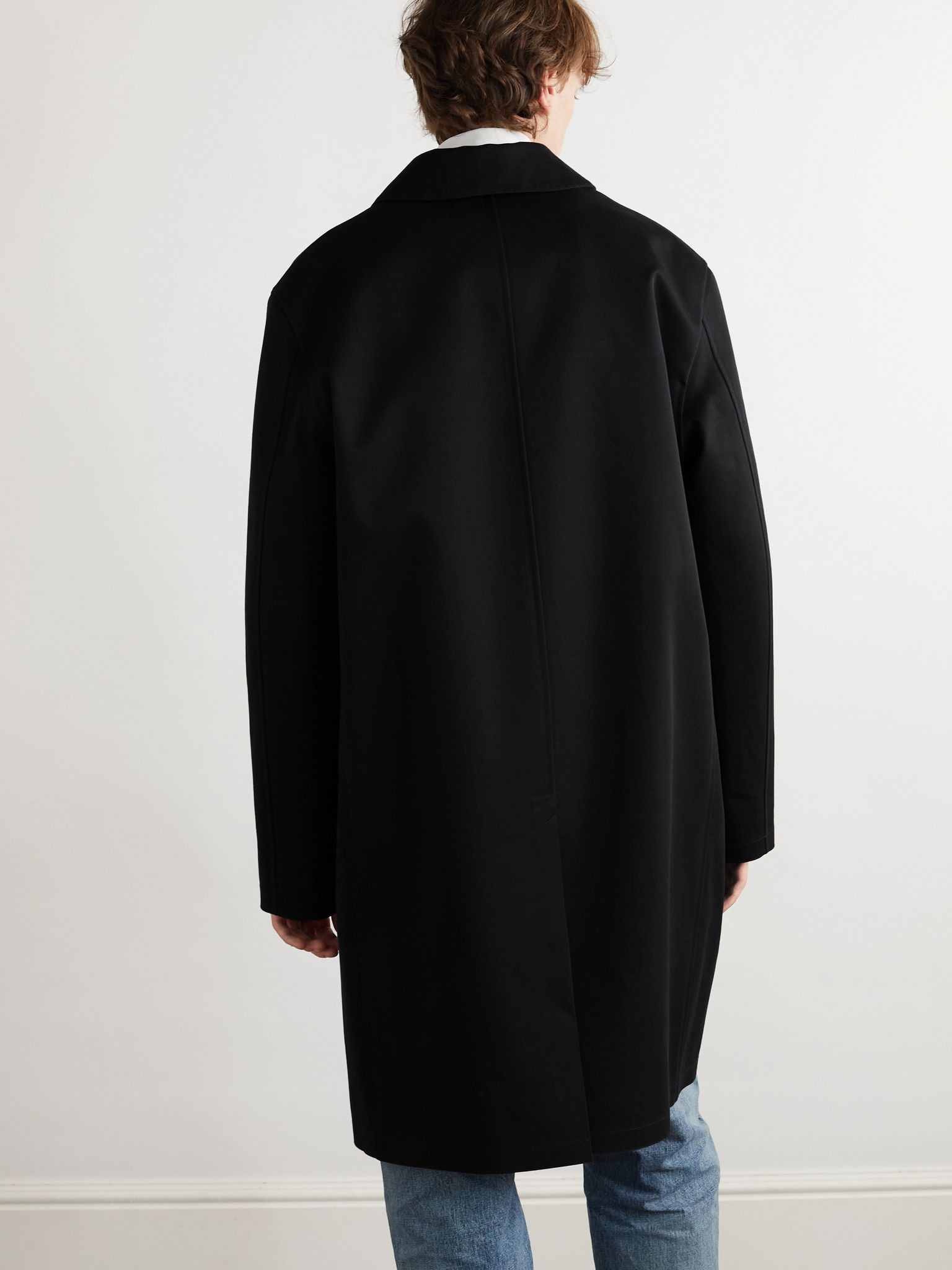 Cotton-Blend Coat Black - 3