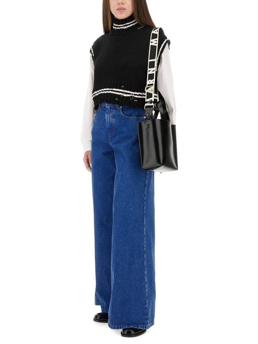 Marni Women Denim Wide Leg Jeans - 2