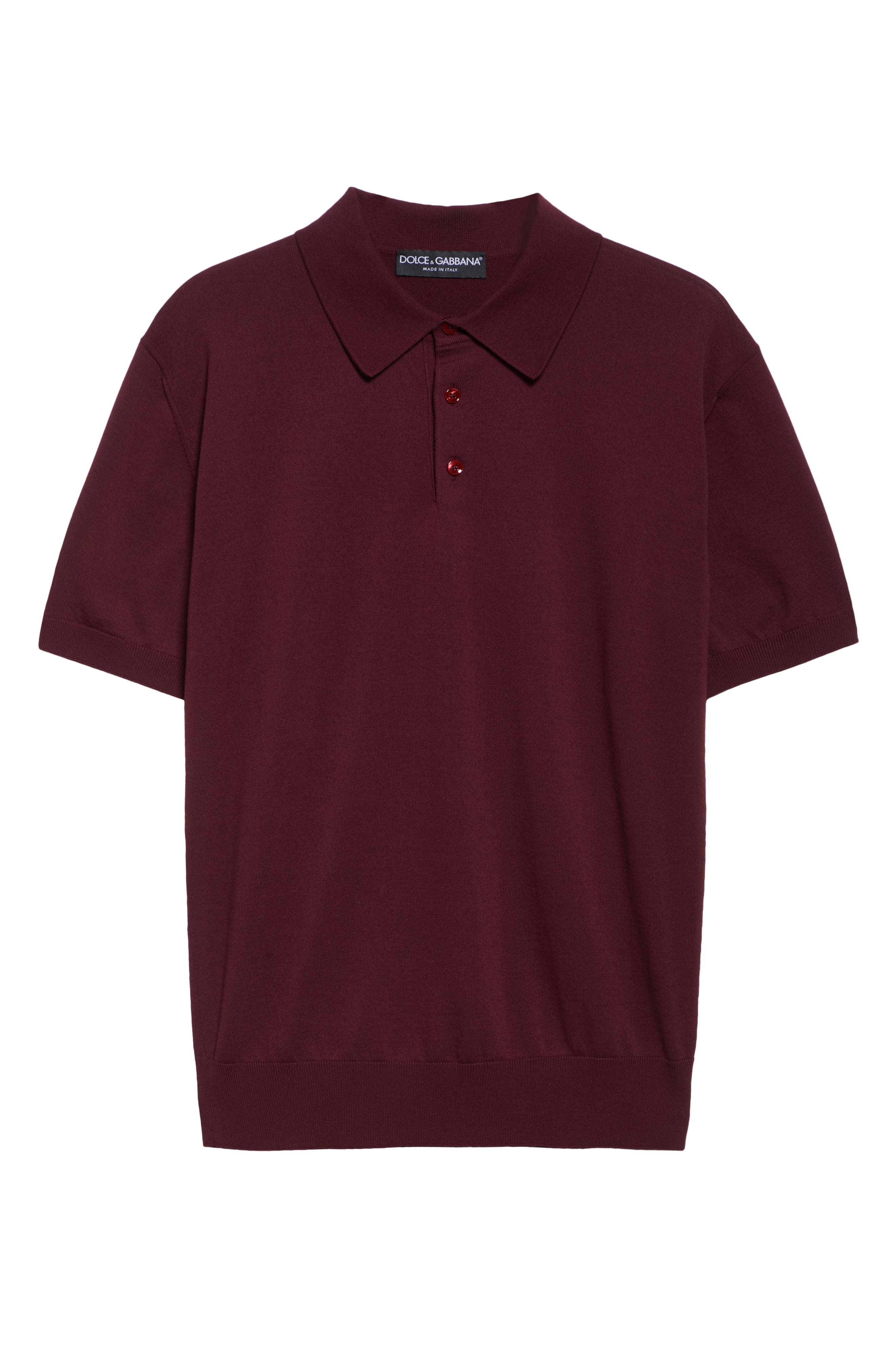 Dolce&Gabbana Cotton Polo Sweater in M5039 Brown-Dark Violet at Nordstrom - 6